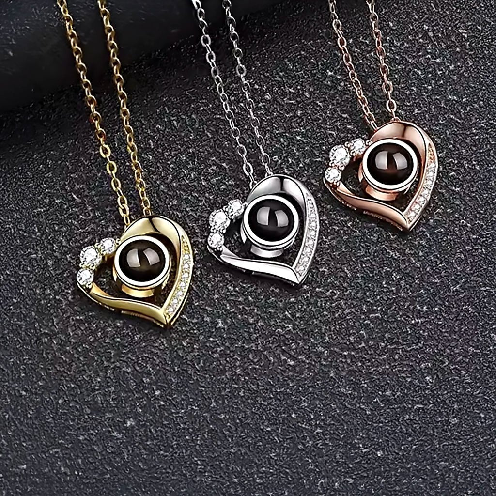 s925 Personaized Heart Photo Projection Necklace | Your Picture Inside - Photo Memory Bracelet™