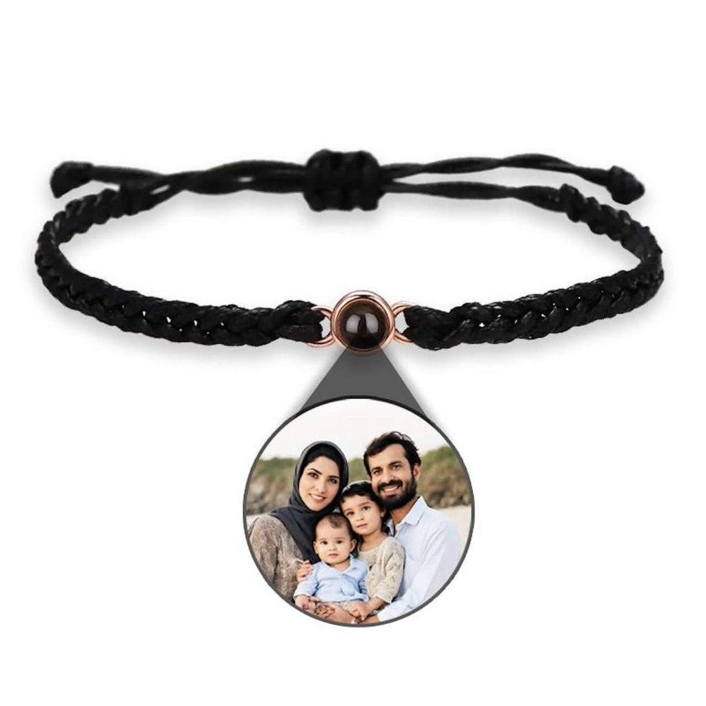 Braided Bracelet with Picture Inside Charm - Photo Memory Bracelet LLC