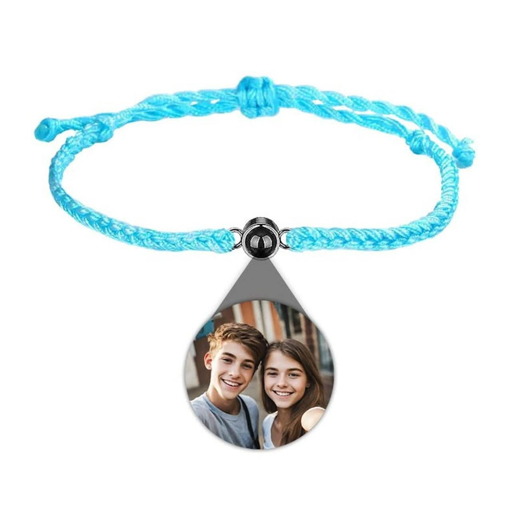 Braided Bracelet with Picture Inside Charm - Photo Memory Bracelet LLC