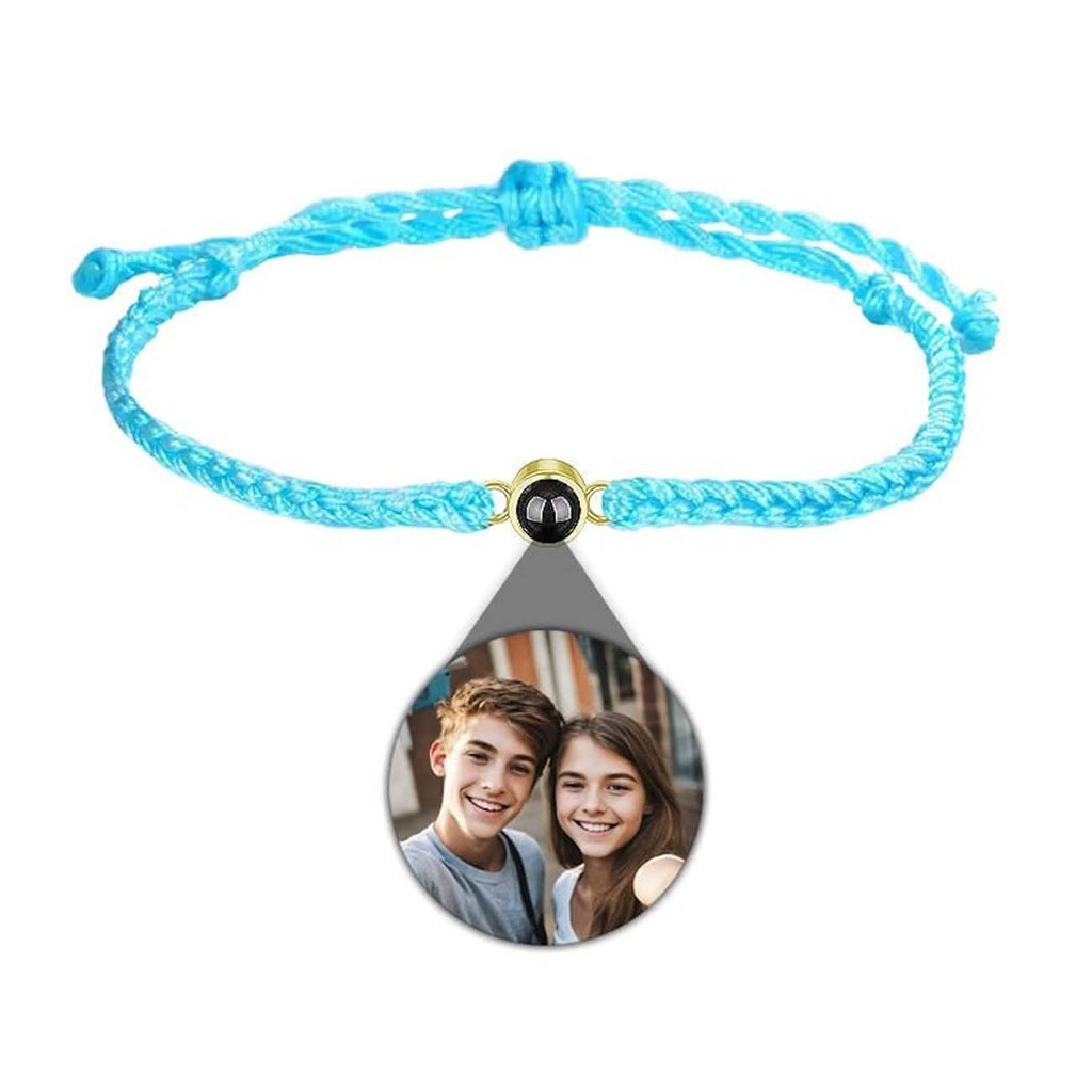 Braided Bracelet with Picture Inside Charm - Photo Memory Bracelet LLC