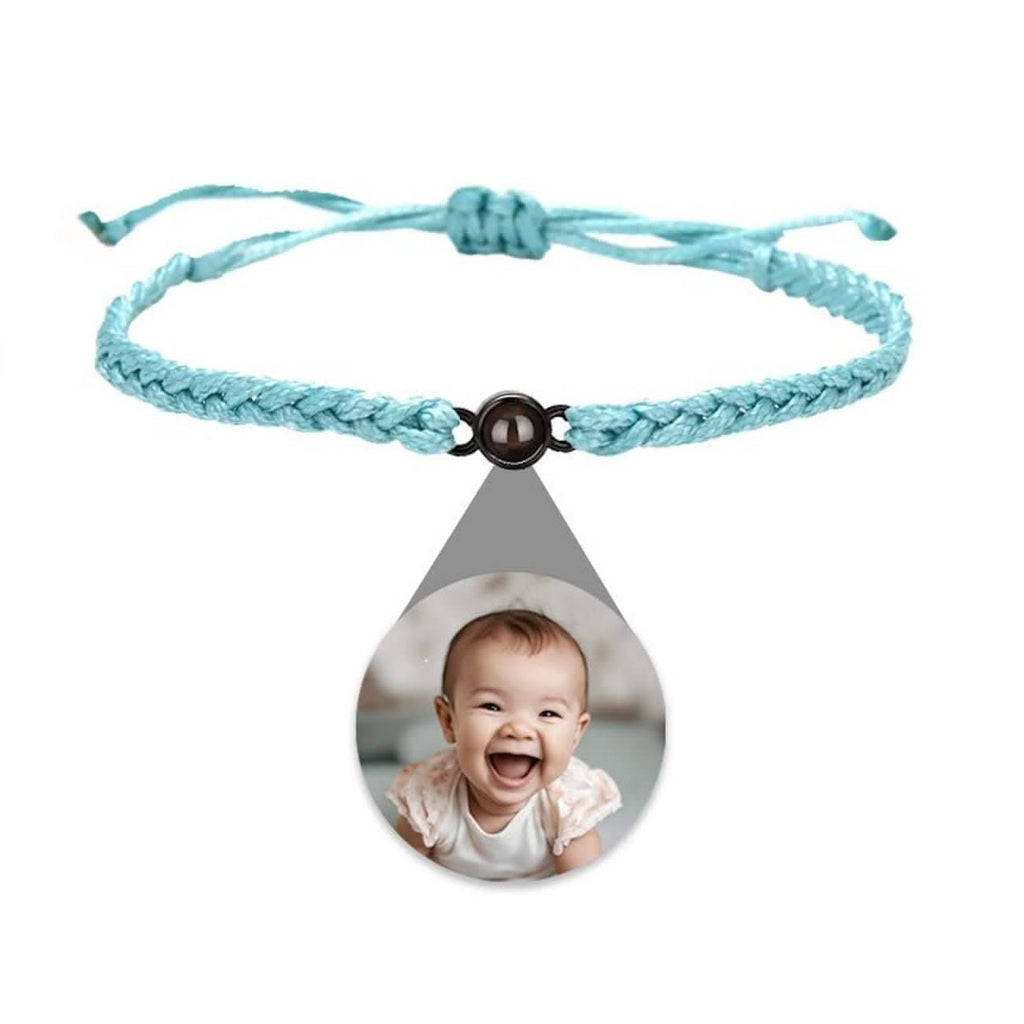 Braided Bracelet with Picture Inside Charm - Photo Memory Bracelet LLC