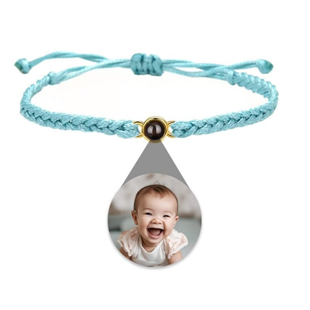 Braided Bracelet with Picture Inside Charm - Photo Memory Bracelet LLC