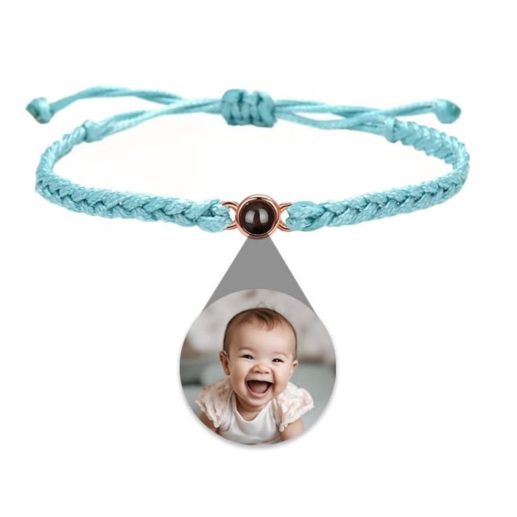 Braided Bracelet with Picture Inside Charm - Photo Memory Bracelet LLC