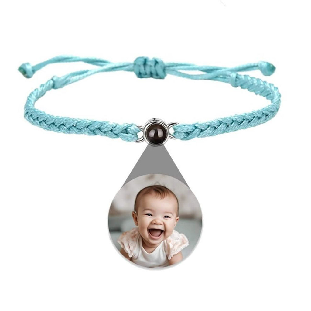 Braided Bracelet with Picture Inside Charm - Photo Memory Bracelet LLC