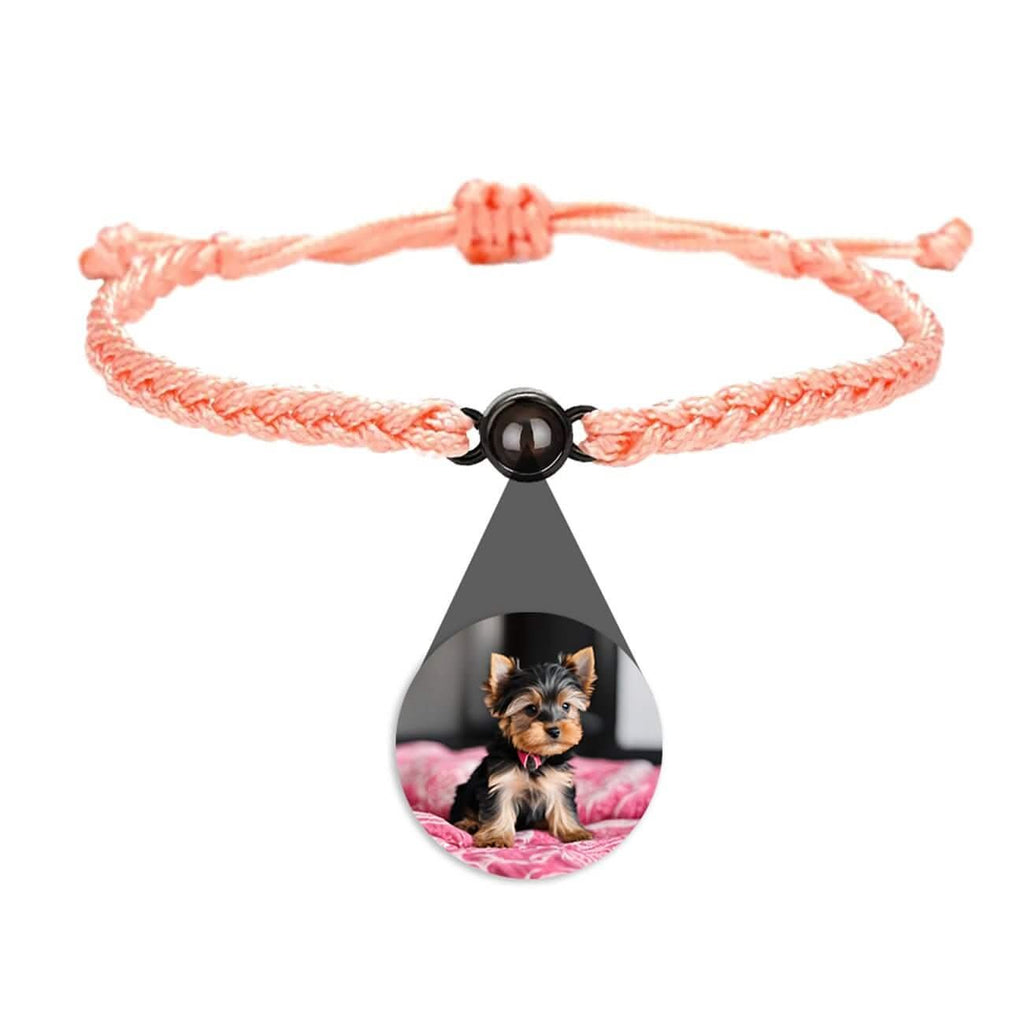 Braided Bracelet with Picture Inside Charm - Photo Memory Bracelet LLC