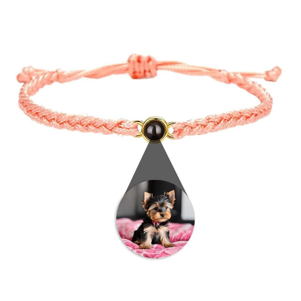 Braided Bracelet with Picture Inside Charm - Photo Memory Bracelet LLC