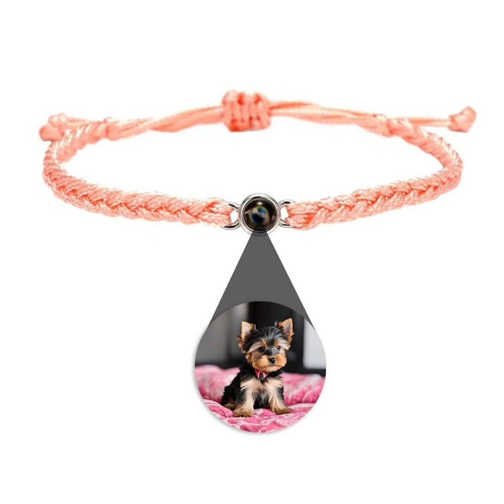 Braided Bracelet with Picture Inside Charm - Photo Memory Bracelet LLC