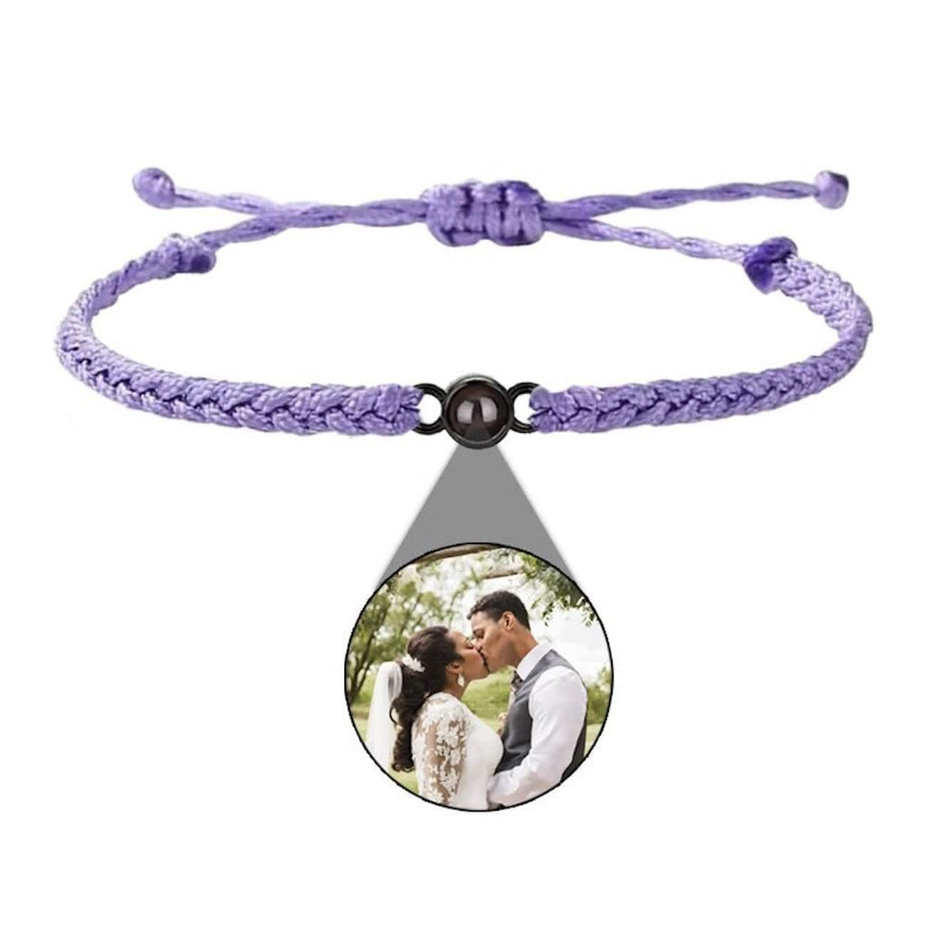 Braided Bracelet with Picture Inside Charm - Photo Memory Bracelet LLC