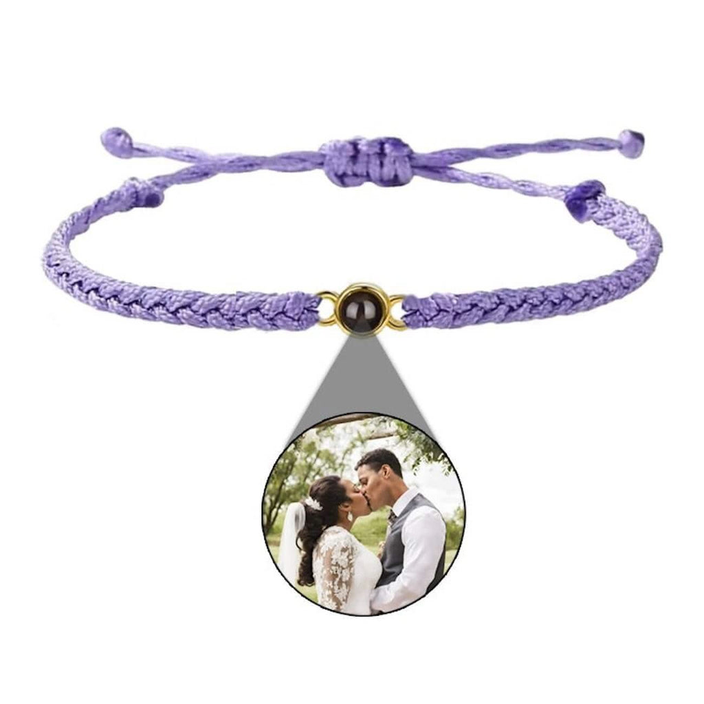 Braided Bracelet with Picture Inside Charm - Photo Memory Bracelet LLC