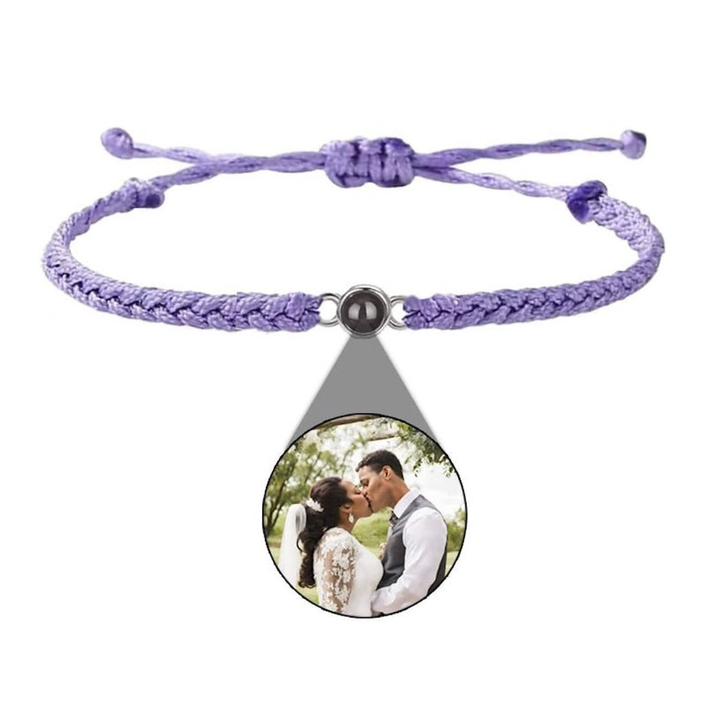 Braided Bracelet with Picture Inside Charm - Photo Memory Bracelet LLC