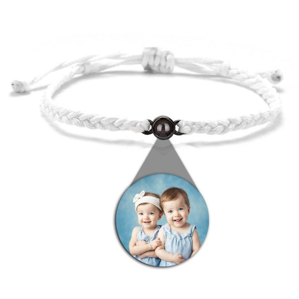 Braided Bracelet with Picture Inside Charm - Photo Memory Bracelet LLC