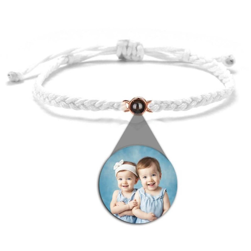 Braided Bracelet with Picture Inside Charm - Photo Memory Bracelet LLC