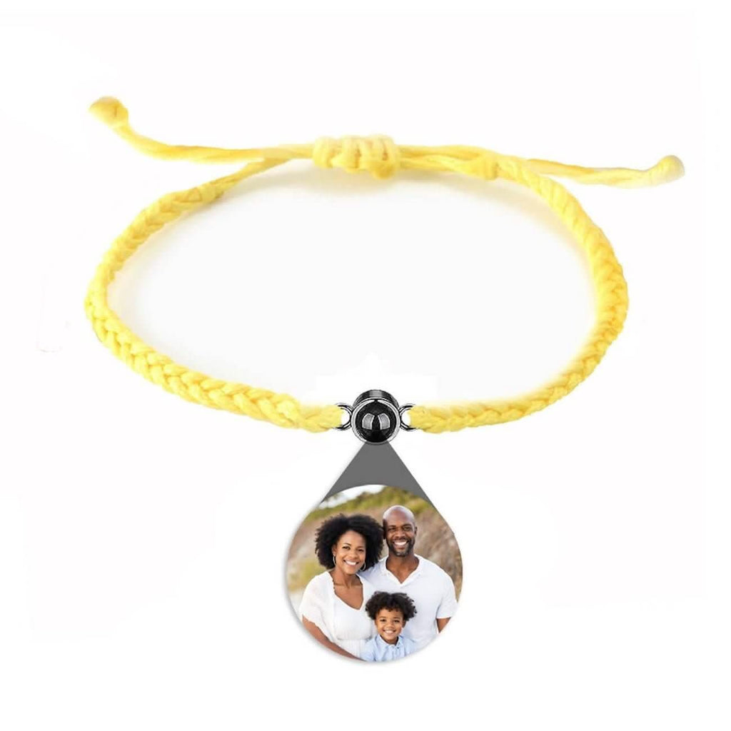 Braided Bracelet with Picture Inside Charm - Photo Memory Bracelet LLC