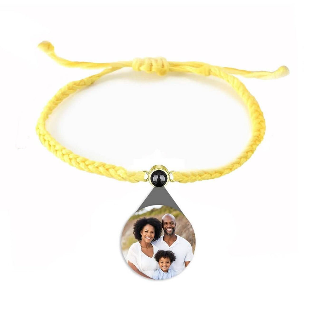 Braided Bracelet with Picture Inside Charm - Photo Memory Bracelet LLC