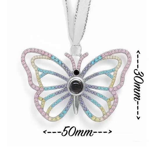 Butterly Ornament with Your Picture Inside - Photo Memory Bracelet®