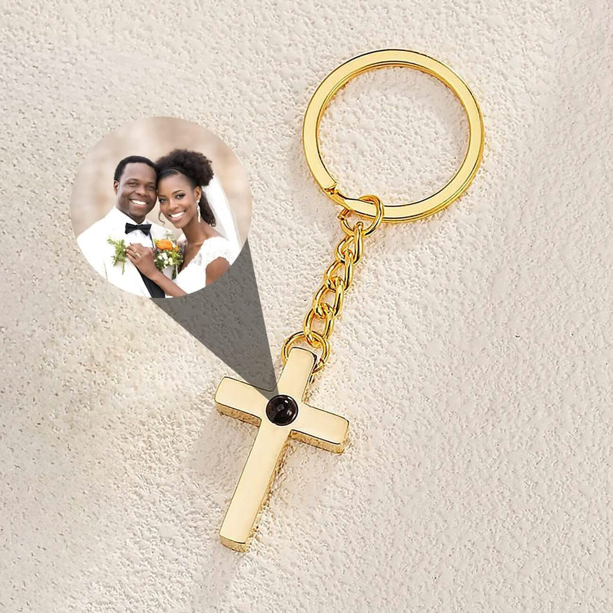 Carry Key Cross Cross Photo Key Chain | Personalized Custom Keepsake Gift