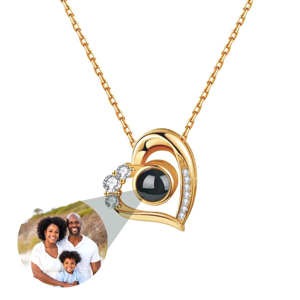 s925 Personaized Heart Photo Projection Necklace | Your Picture Inside - Photo Memory Bracelet™