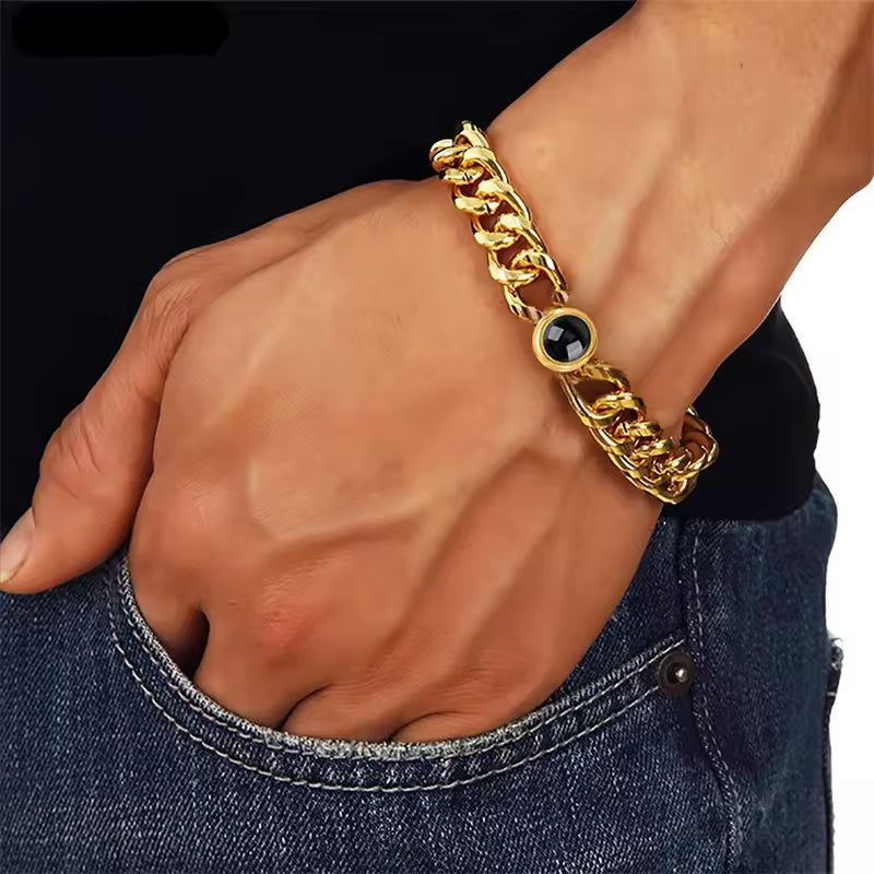 Cuban Photo Bracelet for Men and Women