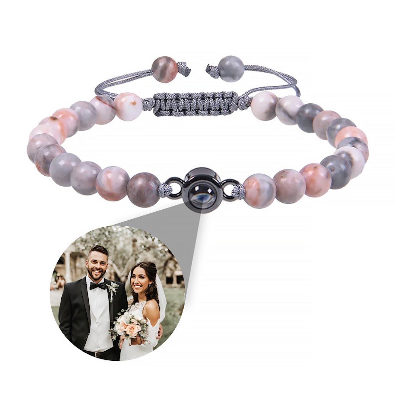 Bead Bracelets with Picture Inside - Photo Memory Bracelet LLC