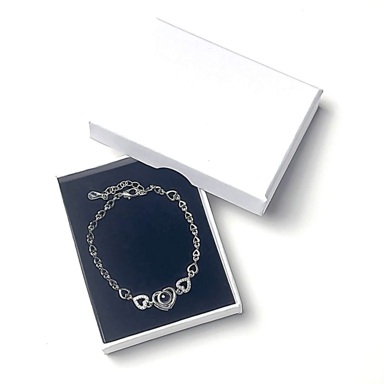 s925 Sterling Silver Heart Link Photo Memory Bracelet - Photo Memory Bracelet