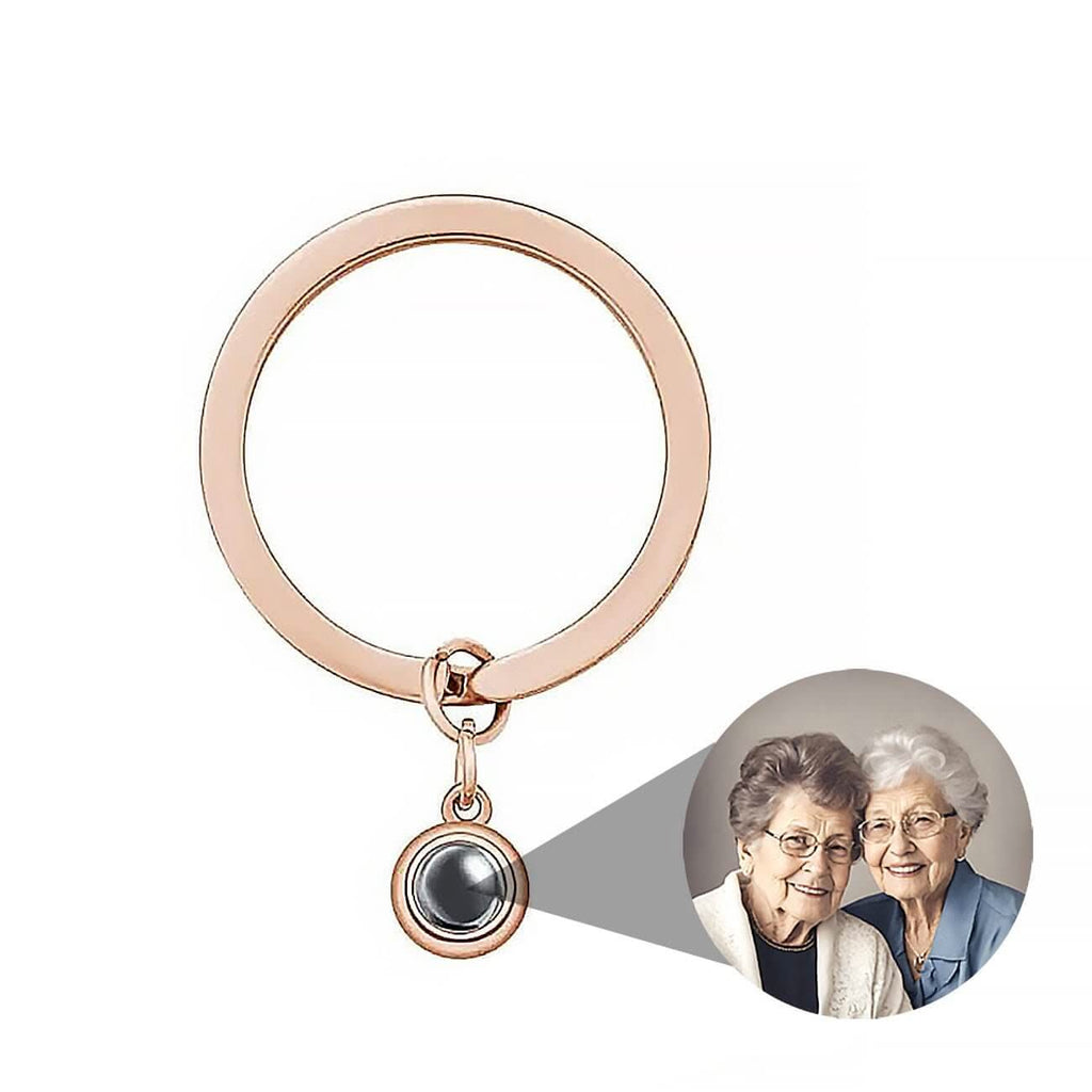 Key Chain with Photo Projection Picture Inside - Photo Memory Bracelet LLC