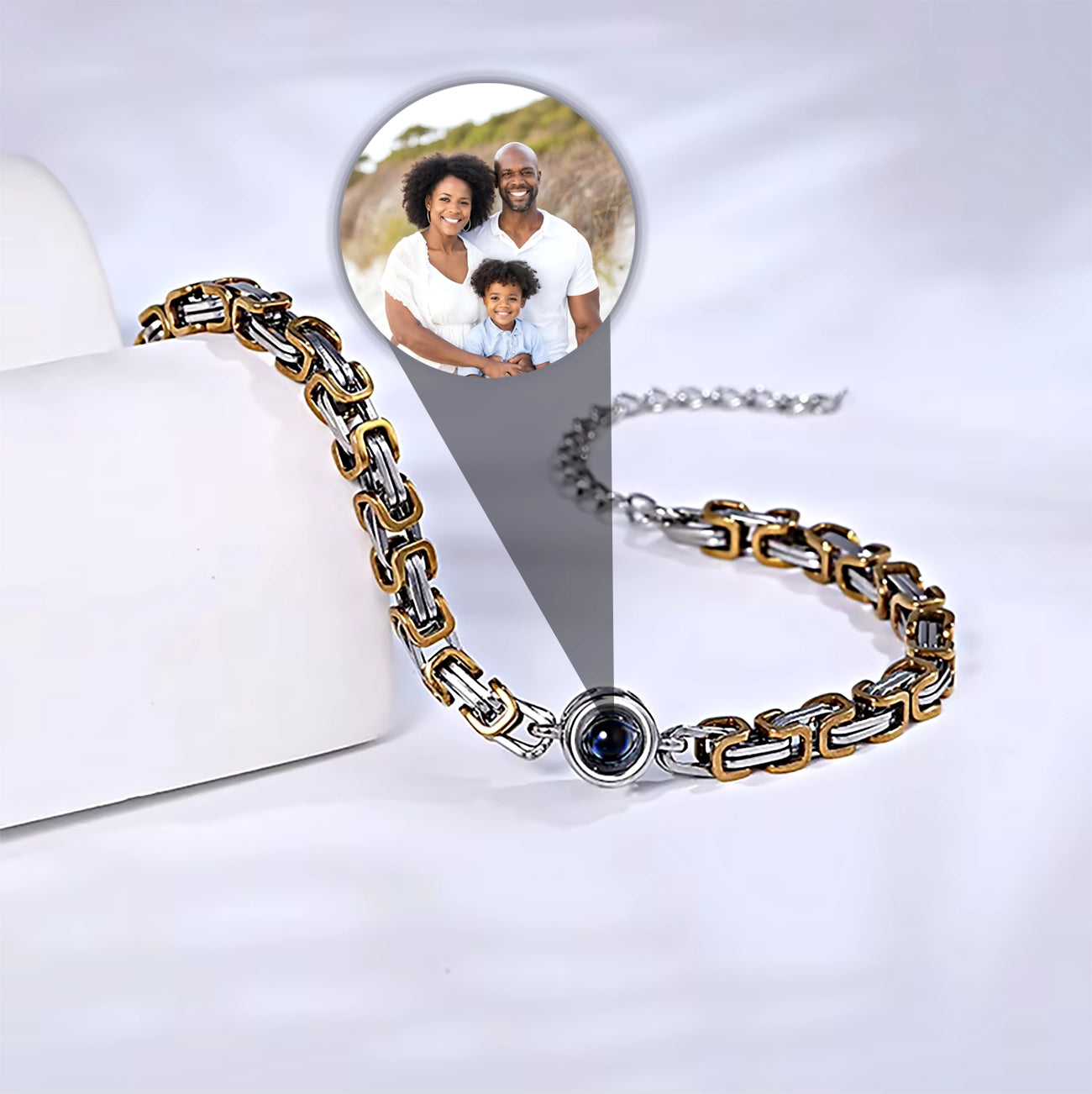 Stainless Steel Photo Projection Bracelet for Men and Women - Photo Memory Bracelet®
