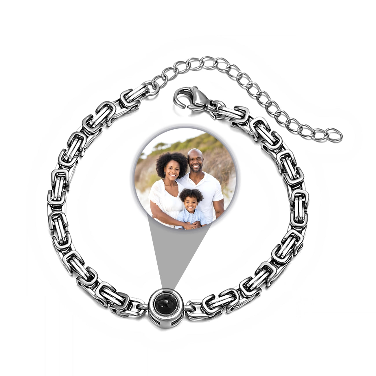 Stainless Steel Photo Projection Bracelet for Men and Women - Photo Memory Bracelet®