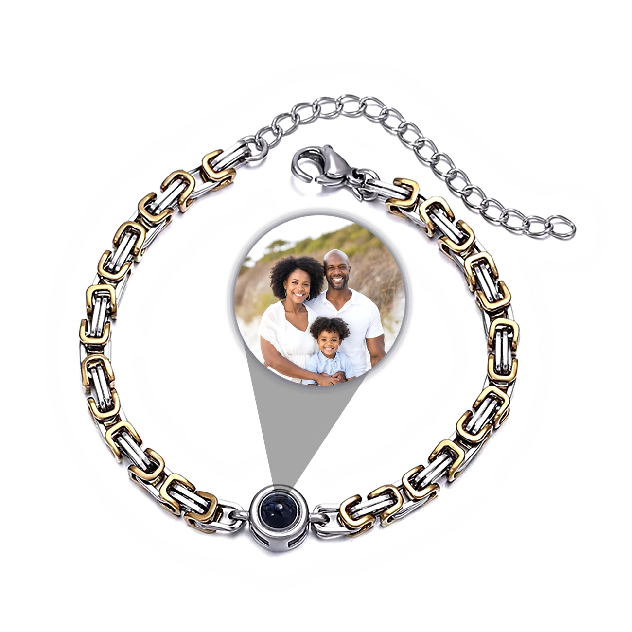 Stainless Steel Photo Projection Bracelet for Men and Women - Photo Memory Bracelet®