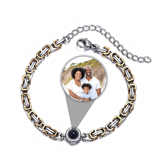Stainless Steel Photo Projection Bracelet for Men and Women - Photo Memory Bracelet®
