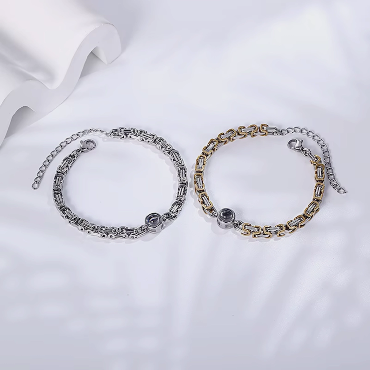 Stainless Steel Photo Projection Bracelet for Men and Women - Photo Memory Bracelet®