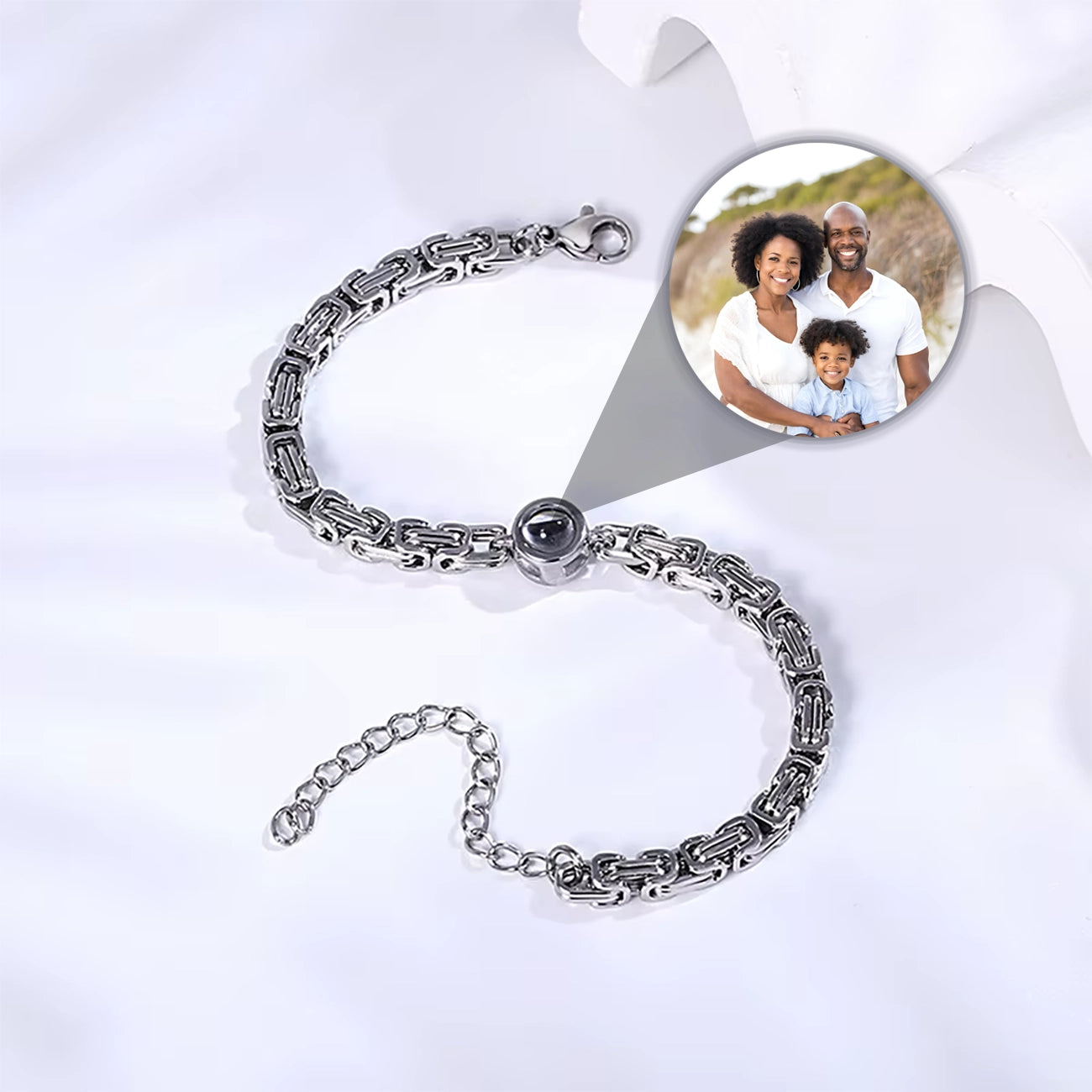 Stainless Steel Photo Projection Bracelet for Men and Women - Photo Memory Bracelet®