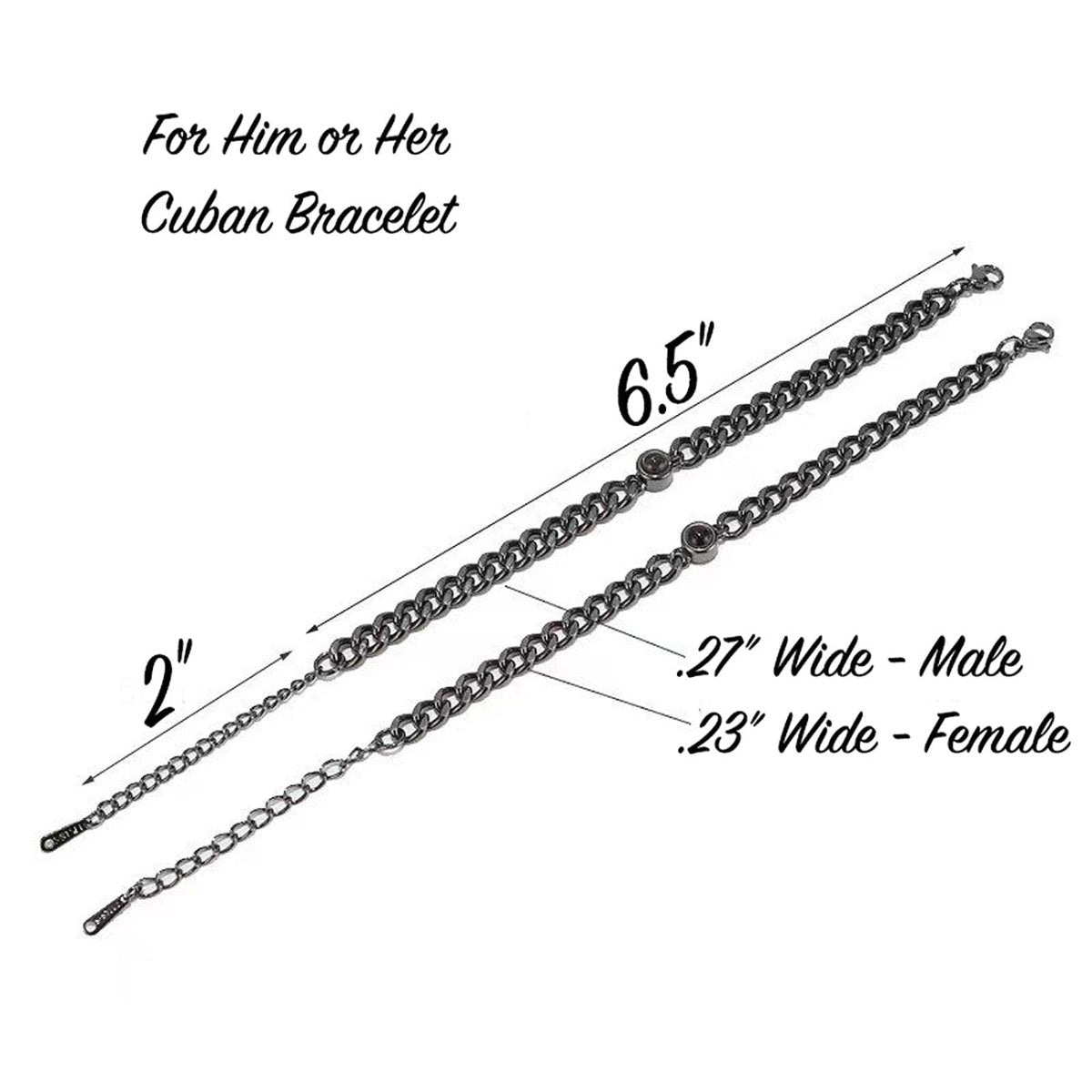 Cuban Photo Bracelet for Men and Women - Photo Memory Bracelet®