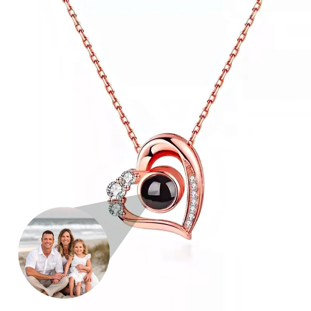 s925 Personaized Heart Photo Projection Necklace | Your Picture Inside - Photo Memory Bracelet™