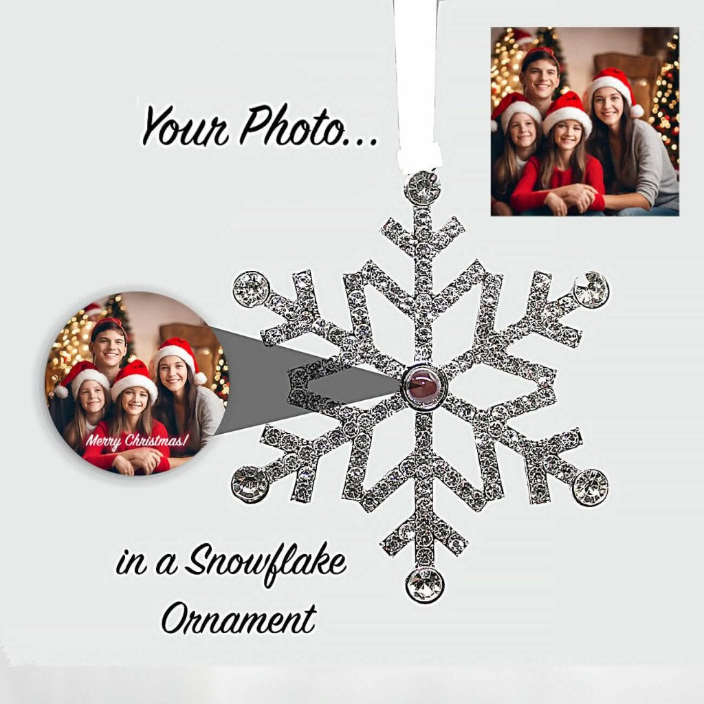 Snowflake Ornament with Picture Inside
