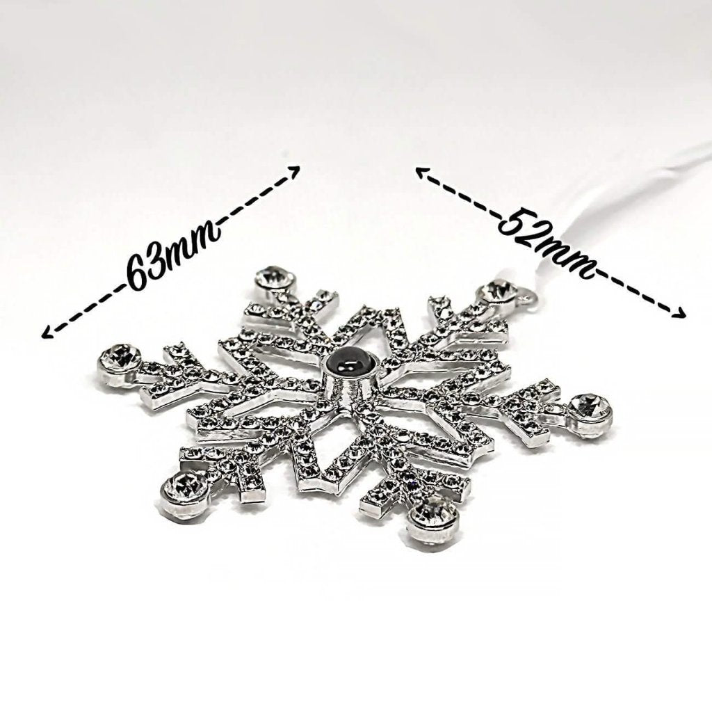 Snowflake Ornament with Picture Inside - Photo Memory Bracelet LLC