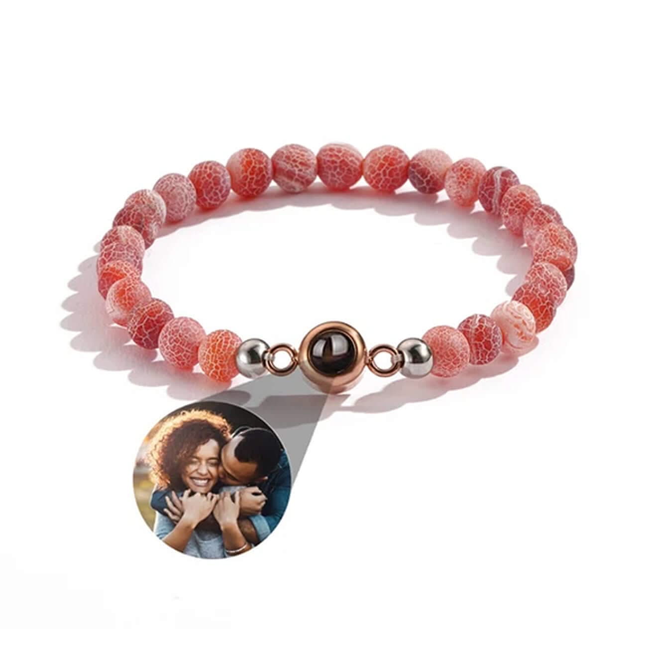 Personalized Beaded Photo Projection Wrap Bracelets