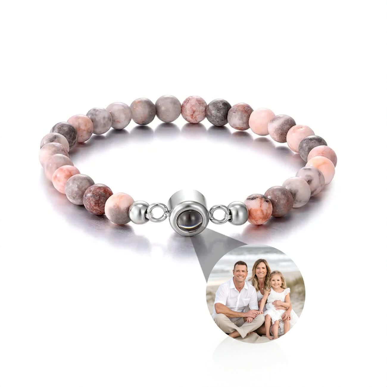 Beaded Wrap Bracelets with Your Picture Inside - Photo Memory Bracelet LLC
