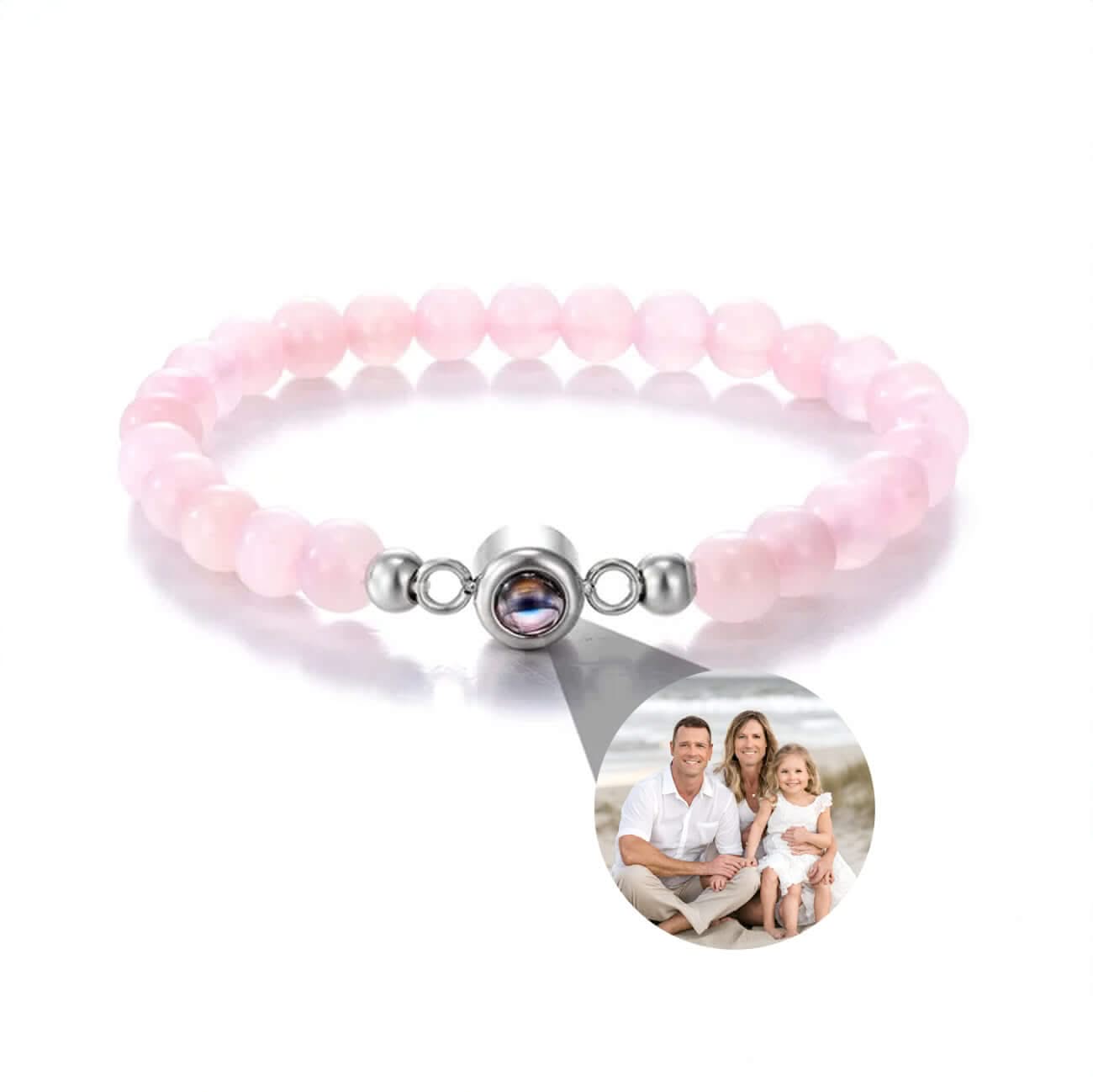 Beaded Wrap Bracelets with Your Picture Inside - Photo Memory Bracelet LLC