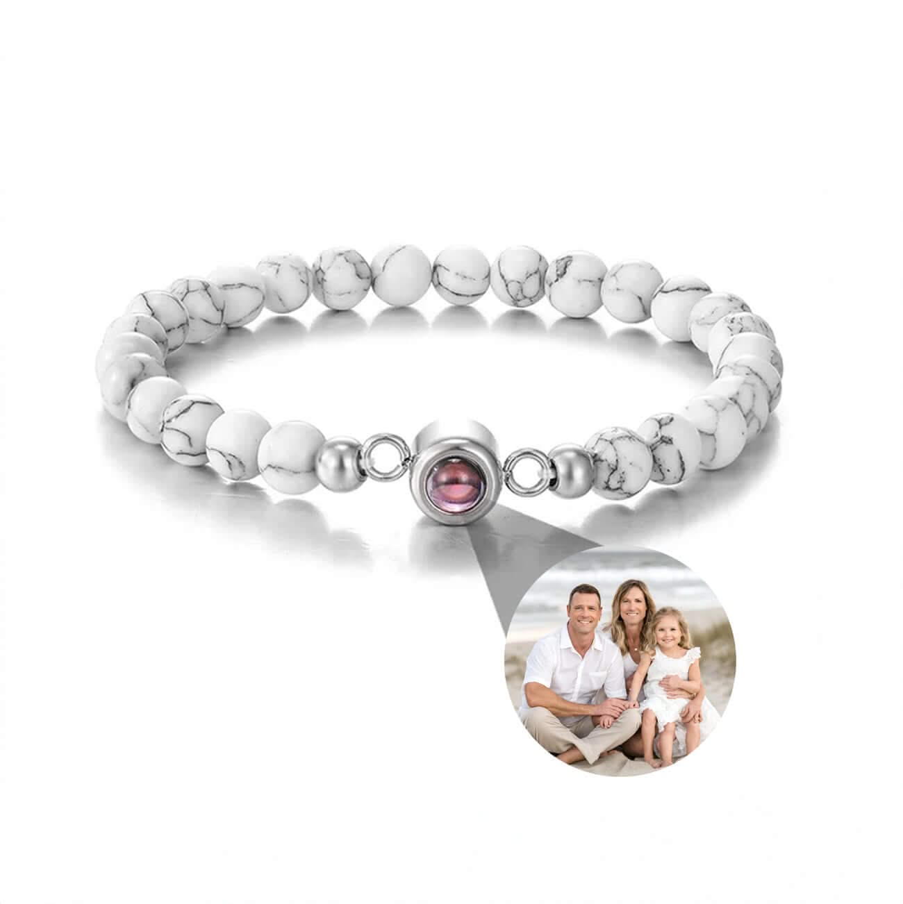 Beaded Wrap Bracelets with Your Picture Inside - Photo Memory Bracelet LLC