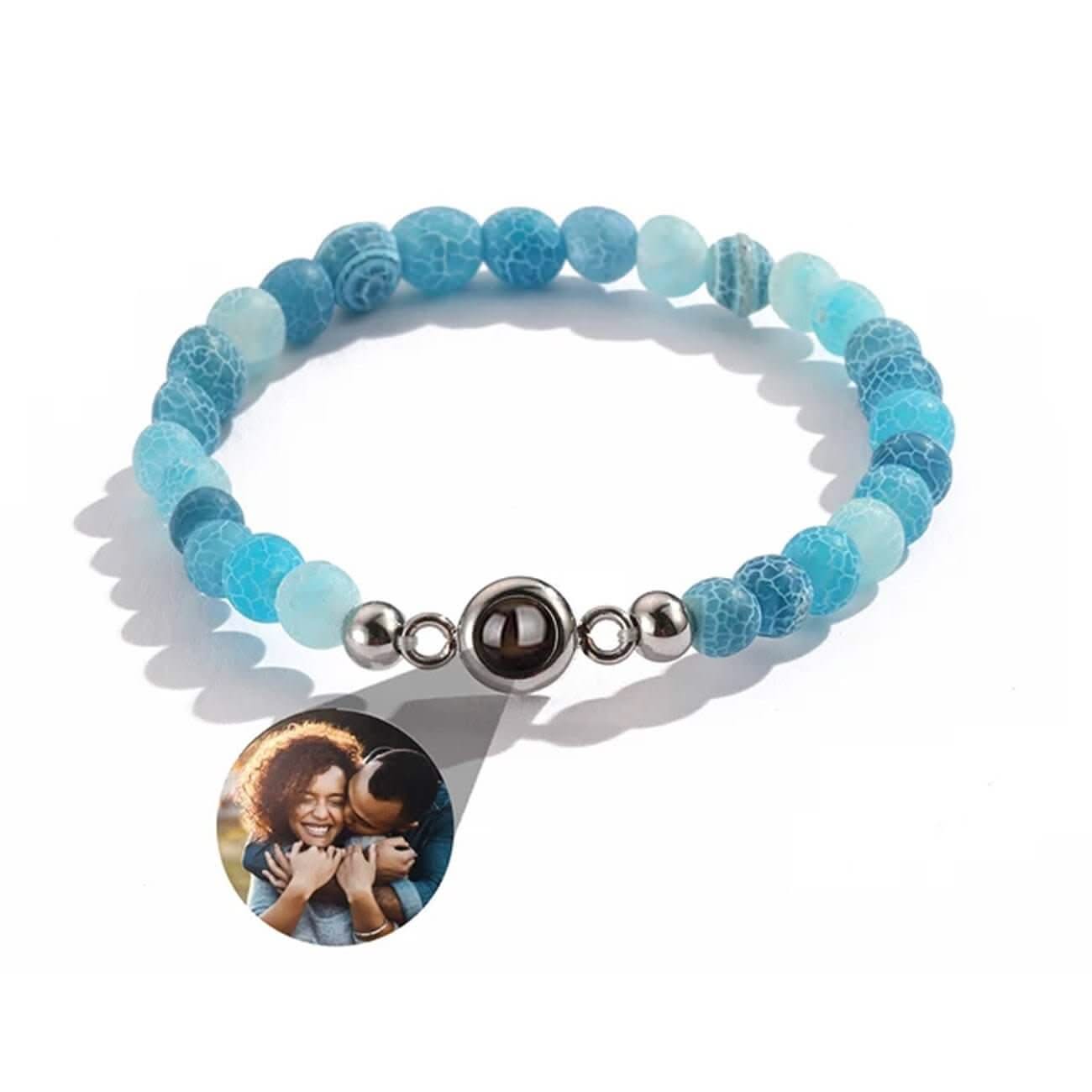 Beaded Wrap Bracelets with Your Picture Inside - Photo Memory Bracelet LLC