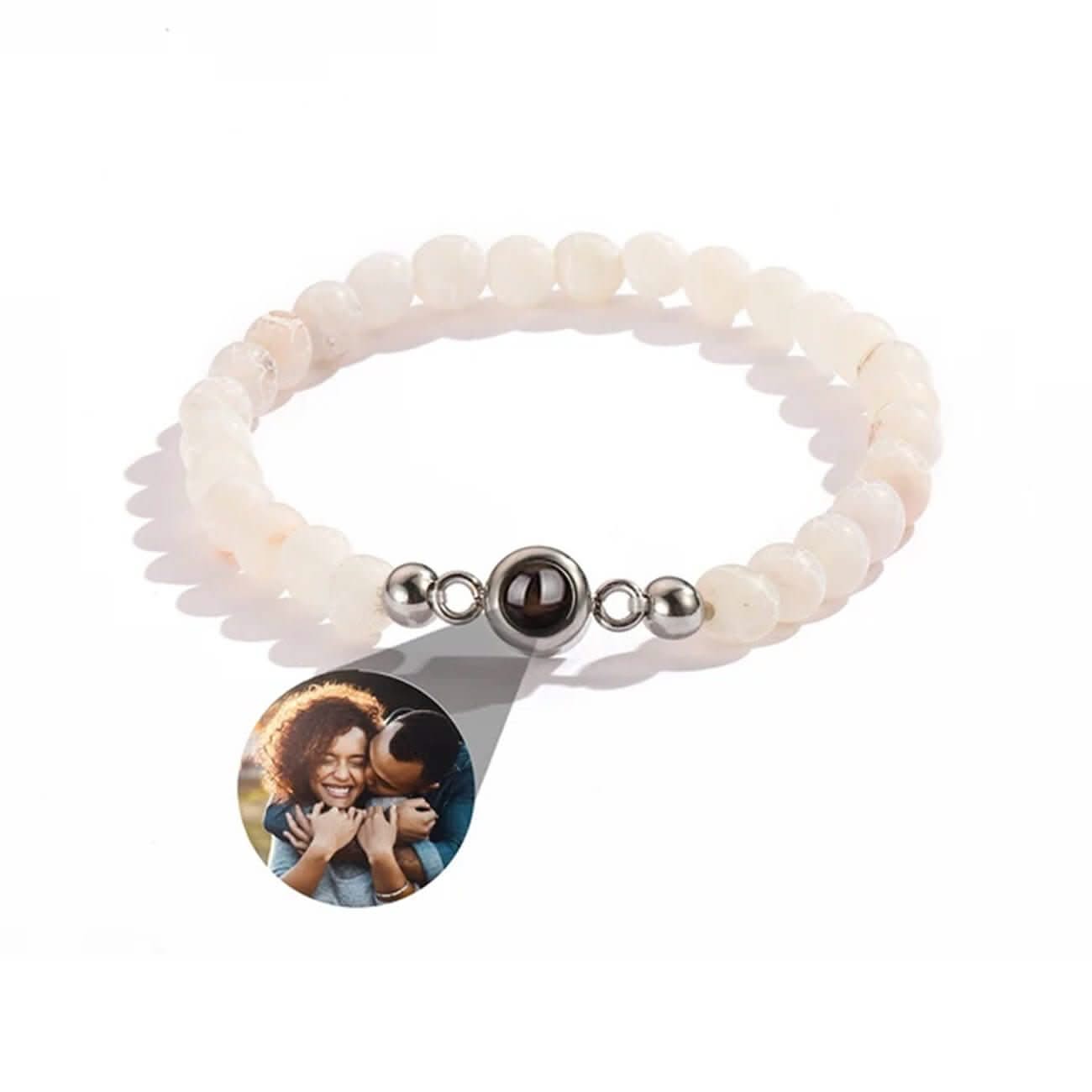 Beaded Wrap Bracelets with Your Picture Inside - Photo Memory Bracelet LLC