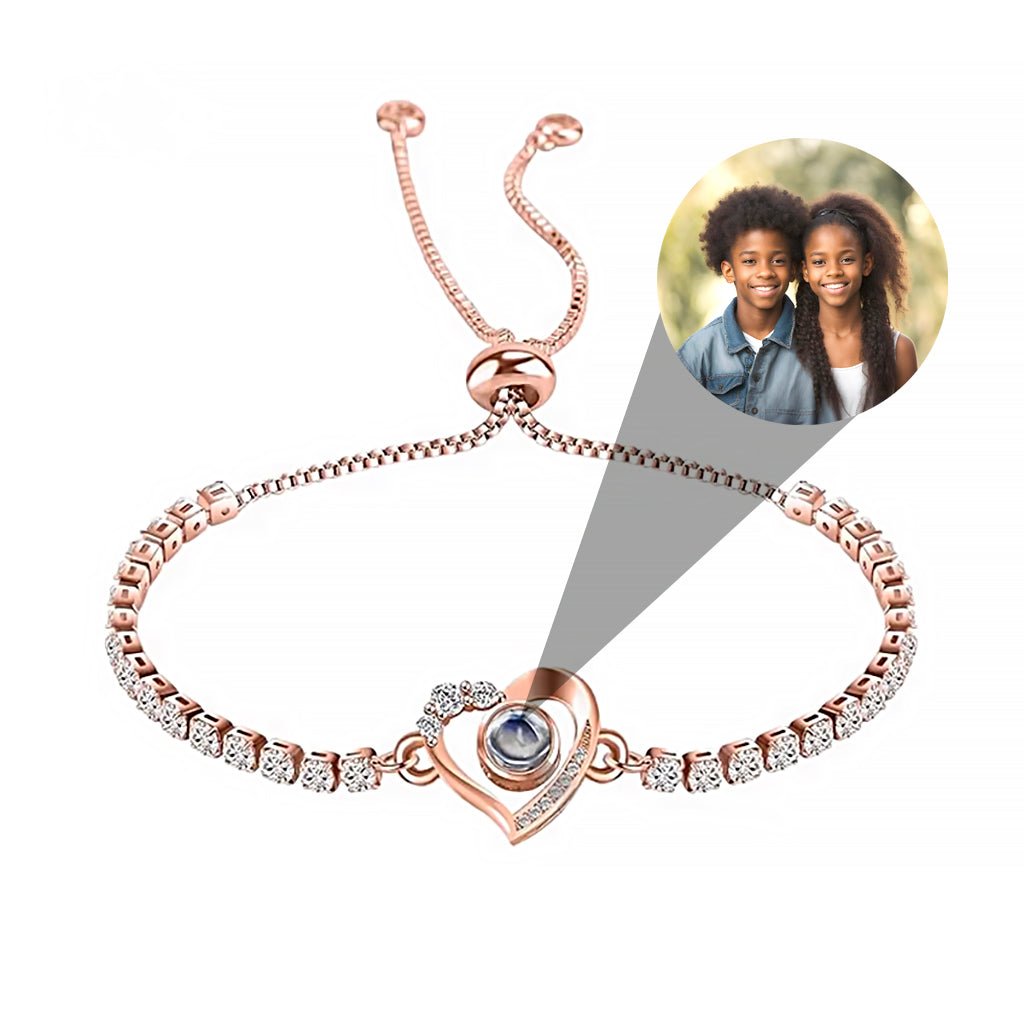 Tennis Bracelet with your Picture Inside - Photo Memory Bracelet LLC