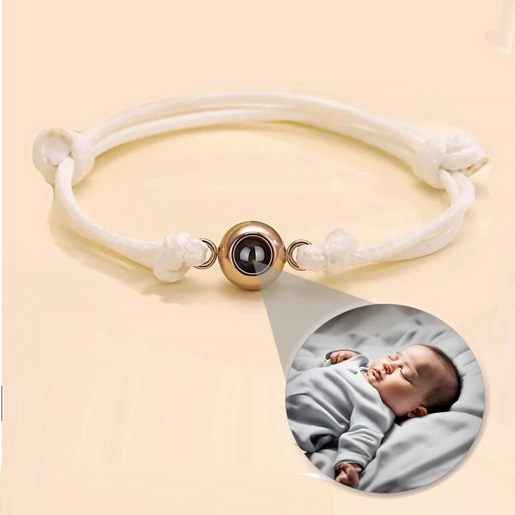 Photo Projection Rope Bracelet with Eye Charm - Photo Memory Bracelet LLC