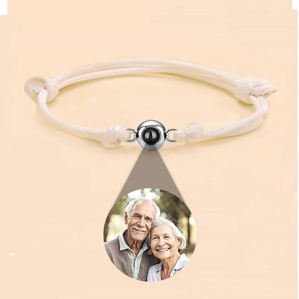 Photo Projection Rope Bracelet with Eye Charm - Photo Memory Bracelet LLC